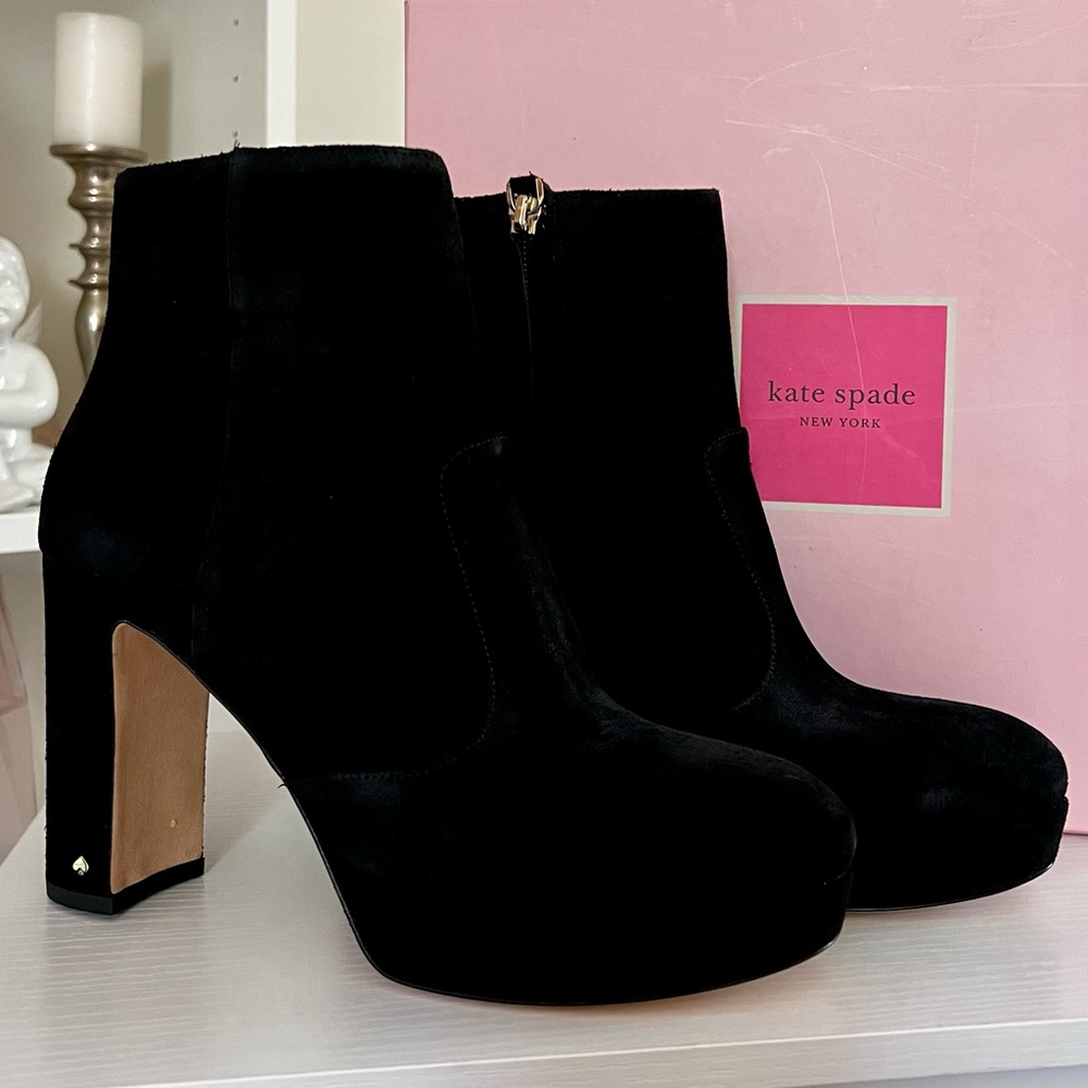 KATE SPADE NEW YORK BARRETT HEELED BOOTIES - WOMEN’S SIZE 8